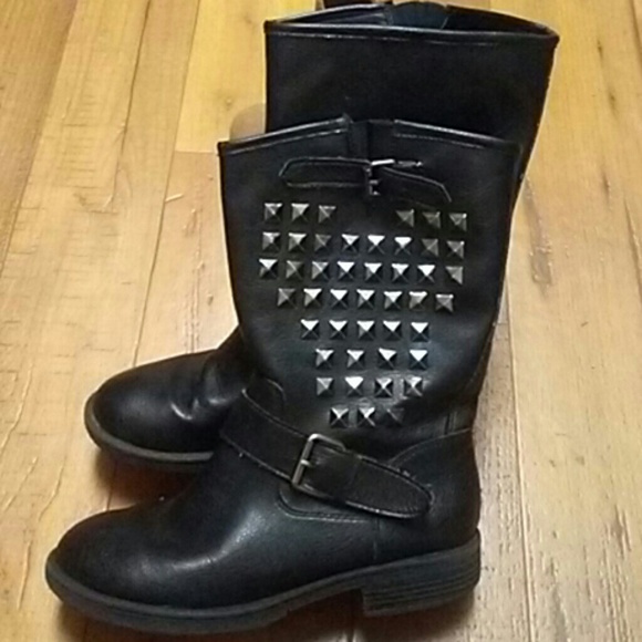Rock & Republic Shoes - Rock & Republic black studded biker boots